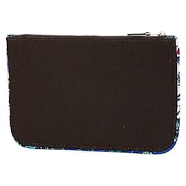 Hermès-Pochette en feutre Hermes CHASSE EN INDE-Marron