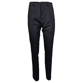 Ami-Ami Slim-Fit Trousers in Navy Blue Wool-Blue,Navy blue