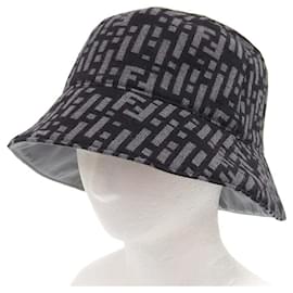 Fendi-Fendi Zucca Pattern Bucket Hat FXQ801 AI4N-Grey
