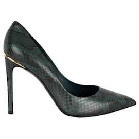 Louis Vuitton-Louis Vuitton Snakeskin Eyeline Pumps - '10s-Green