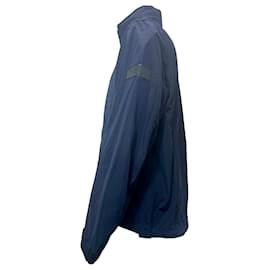 Burberry-Burberry Packaway Hood Shape-Memory Taffeta Jacket in Navy Blue Polyester-Blue,Navy blue