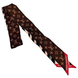 Bufanda Bando BB de seda Louis Vuitton M77325 Castaño