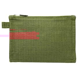 Hermès-Pochette en coton Hermes Bora Bora PM Orange-Orange