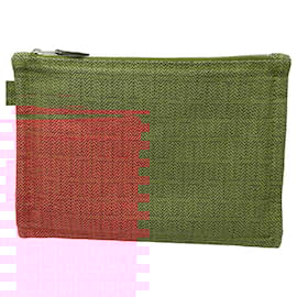 Hermès-Pochette en coton Hermes Bora Bora PM Orange-Orange