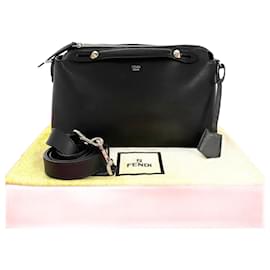 Fendi-Fendi By The Way Sac en cuir moyen 2 en 1 Noir-Noir
