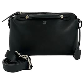 Fendi-Fendi By The Way Sac en cuir moyen 2 en 1 Noir-Noir