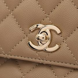 Chanel-Chanel Coco Handle Flap Matelasse Handbag-Beige