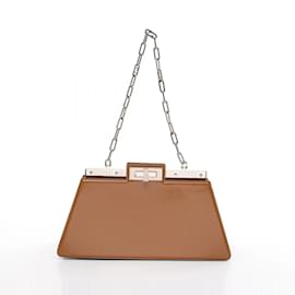 Fendi-Fendi Peekaboo Cut Medium Shoulder Bag-Brown