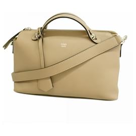 Fendi-Sac à épaule Fendi By The Way en cuir greige-Gris