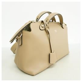 Fendi-Sac à épaule Fendi By The Way en cuir greige-Gris