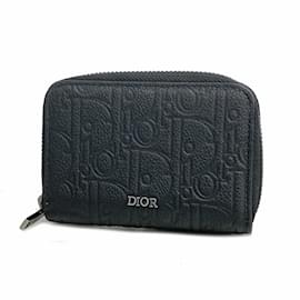 Christian Dior-Christian Dior Black Leather Coin Purse-Black