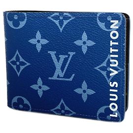 Portafoglio Slender Monogramma Louis Vuitton Blu