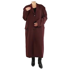 Autre Marque-Burgundy duster coat - size UK 16-Red