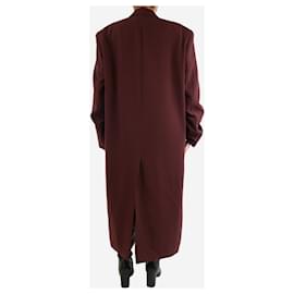 Autre Marque-Burgundy duster coat - size UK 16-Red