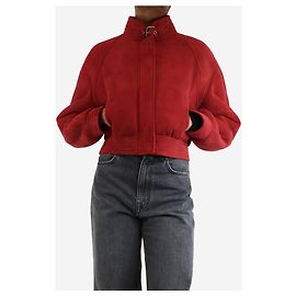 Rouje Red shearling coat - size UK 6 Red