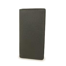 Louis Vuitton-Louis Vuitton Long Wallet Taiga Portefeuille Brazza M30501 Noir-Black