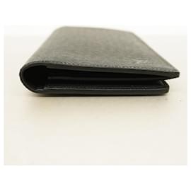 Louis Vuitton-Louis Vuitton Long Wallet Taiga Portefeuille Brazza M30501 Noir-Black