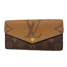 Louis Vuitton-Louis Vuitton Long Wallet Monogram Reverse Portefeuille Sarah-Brown