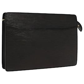 Louis Vuitton-LOUIS VUITTON Epi Pochette Homme Clutch Bag Black Noir M52522 LV Auth th5405-Black