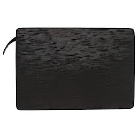 Louis Vuitton-LOUIS VUITTON Epi Pochette Homme Clutch Bag Black Noir M52522 LV Auth th5405-Black
