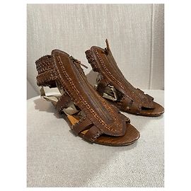 Sandálias GIVENCHY T.EU 38.5 Couro Marrom
