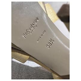 Saint Laurent-SAINT LAURENT Sandals T.EU 38.5 Leather-Beige