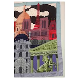 Louis Vuitton-Silk scarves-Light blue