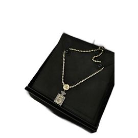 Chanel Collar colgante de botella de perfume Strass No.5 2021 Dorado Gold hardware