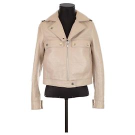 Courreges Veste en cuir Beige