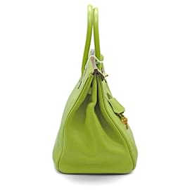 Hermès-Hermès Birkin 35 Vert Anis Togo Leather Bag-Green