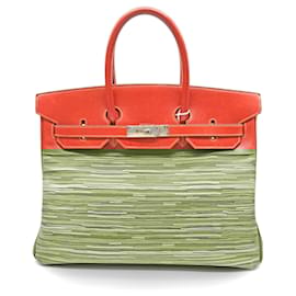 Hermès-Hermès Birkin 35 Vibrato Bag-Orange