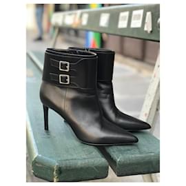 Saint Laurent-SAINT LAURENT Ankle boots T.EU 38 Leather-Black
