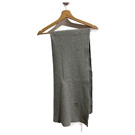 CHANEL Scarves T.  Wool Grey