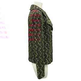 Autre Marque-St. John Black / Red / Gold Metallic Boucle Tweed Jacket-Multiple colors