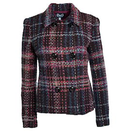 Multicolor Tweed-Blazer von Dolce & Gabbana Mehrfarben