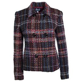 Blazer en tweed multicolore Dolce & Gabbana Multicolore