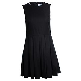 Robe noire plissée en A de Red Valentino Noir