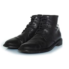 Saint Laurent-Saint Laurent, Lace up ankle boots in black leather-Black