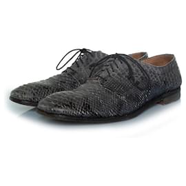 Autre Marque-Maison Margiela, Python lace up shoes in grey-Grey