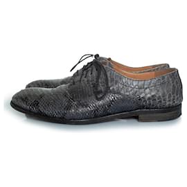 Autre Marque-Maison Margiela, Python lace up shoes in grey-Grey