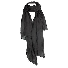 Sciarpa Faun SS15 di Rick Owens con bordi grezzi Grigio