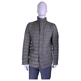Herno Green Linen Down Jacket Green