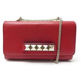 VALENTINO VAVAVOOM ROTE LEDER SCHULTERTASCHE HANDTASCHE Rot