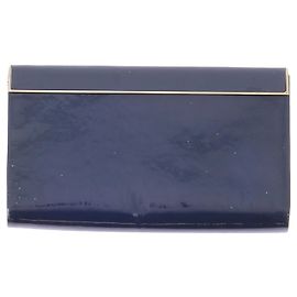 JIMMY CHOO  Pochette T.  Pelle Blu navy