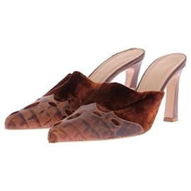 Autre Marque-WESTERN AFFAIR  Mules & clogs T.EU 38 Suede-Brown