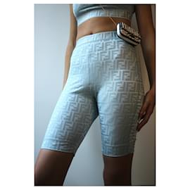Fendi-FENDI Shorts T.FR 40 Polyester-Blue