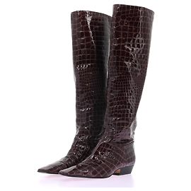 KHAITE Botas T.EU 38 Cuero charol Burdeos