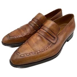 BERLUTI  Sapatilhas T.US 45053 Couro Camelo
