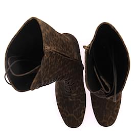 Saint Laurent-SAINT LAURENT Boots T.EU 37 Leather-Brown