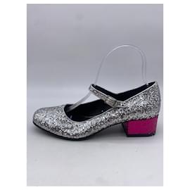 Saint Laurent-SAINT LAURENT  Heels T.EU 37.5 Glitter-Silvery